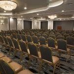 meeting room set up with audience chairs