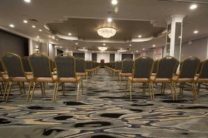 meeting room setup with audience chairs